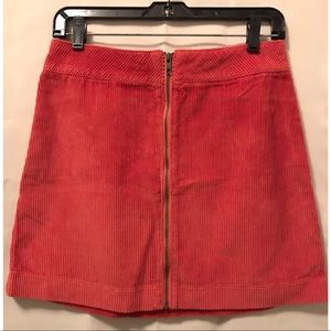 Corduroy Zip Skirt